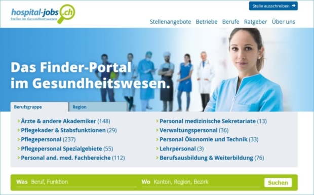 hospital-jobs.ch: Jobs, offene Stellen im Gesundheitswesen